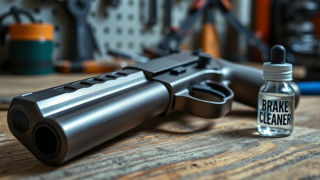 brake cleaner damages firearm finishes